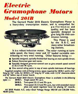 Garrard 201B late 1930's flyer