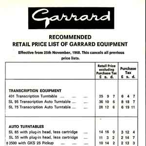 Garrard 401 1968 Price