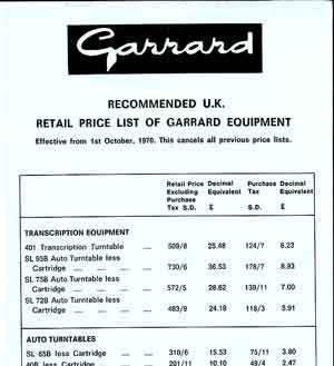 Garrard 401 1970 price