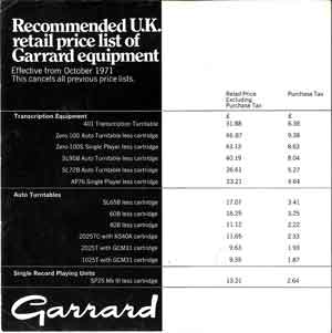 Garrard 401 1971 price