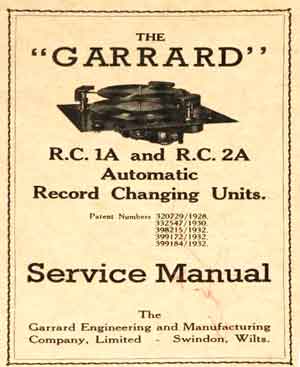 Garrard R.C.1 record changer
